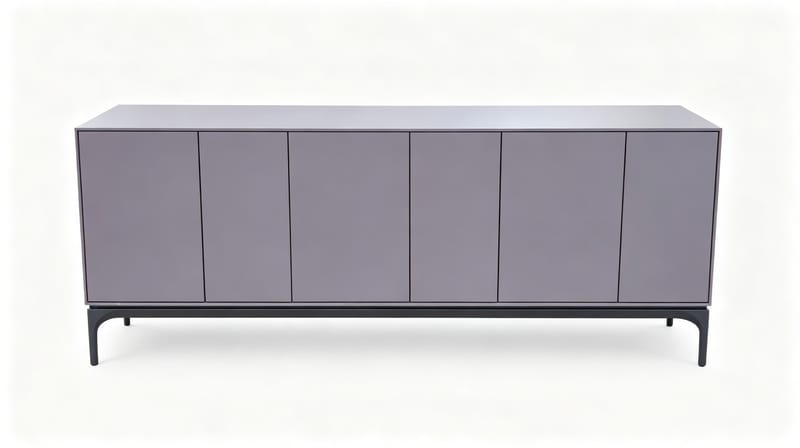 G·T home Metal Lacquer Wine Cabinet in Light Gray
