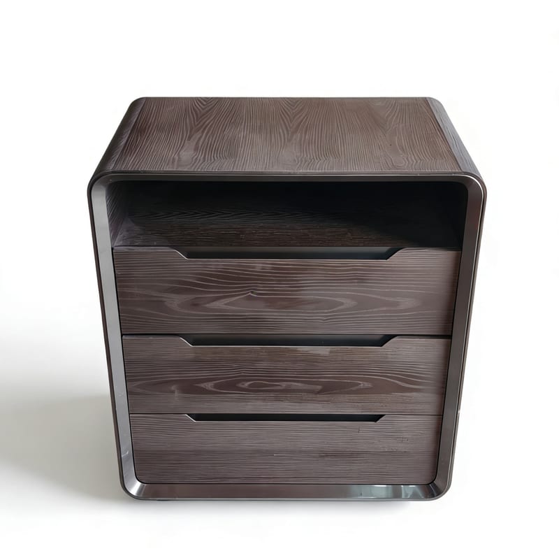 G·T home Oak & Metal Dresser in Smoked Dark Brown