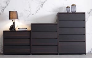 华睿 G·T home 白蜡木三斗柜 烟熏色