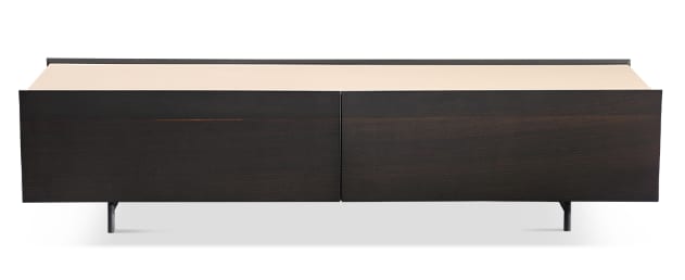 Huarui G·T home Ash Solid Wood TV Stand in Smoked & Khaki