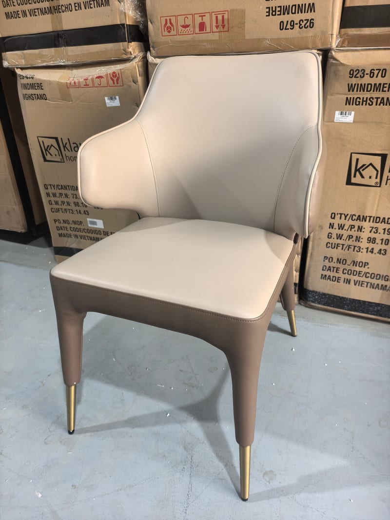 Bosen Borui P3911C Solid Wood Dining Chair with Microfiber Upholstery