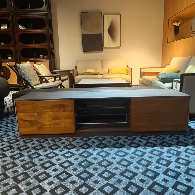 Hong Kong Solid Wood Brand White Oak TV Stand 1.8m