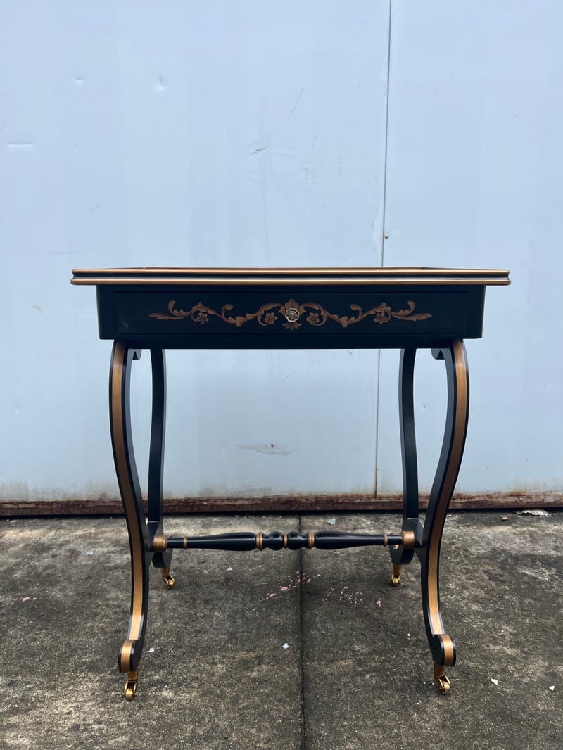 Chinoiserie Hand-Painted Mobile Coffee Table LKK-0035