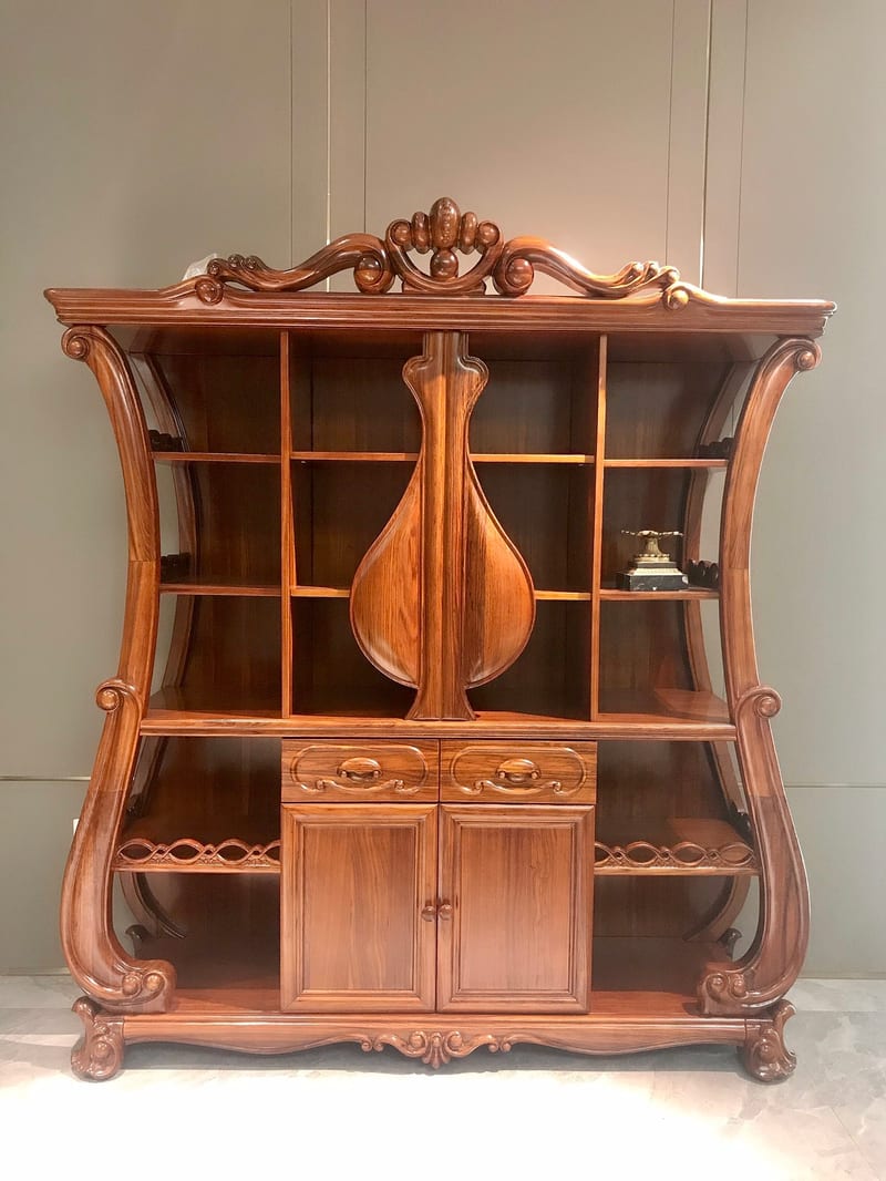 French-Style Wujin Solid Wood Four-Door Bookcase HDX9995