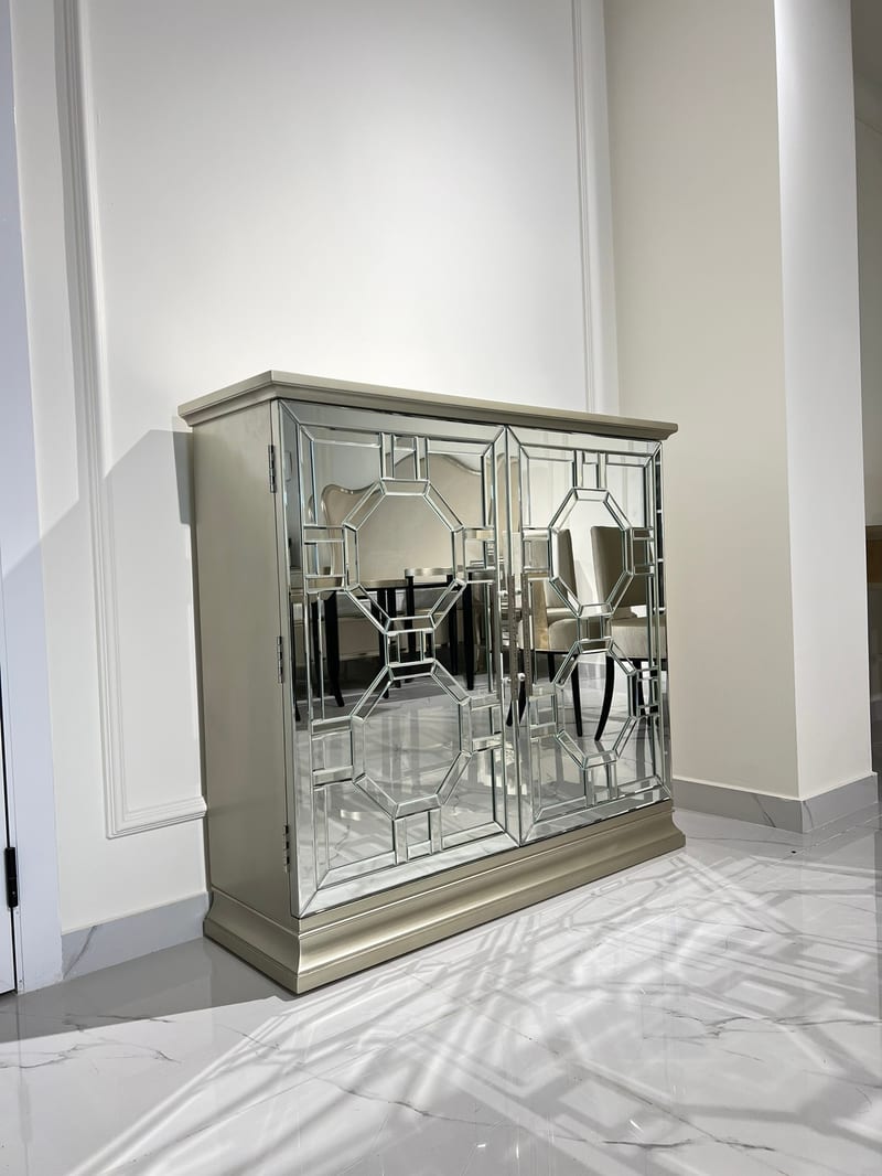 Markor Glass Entryway Storage Cabinet