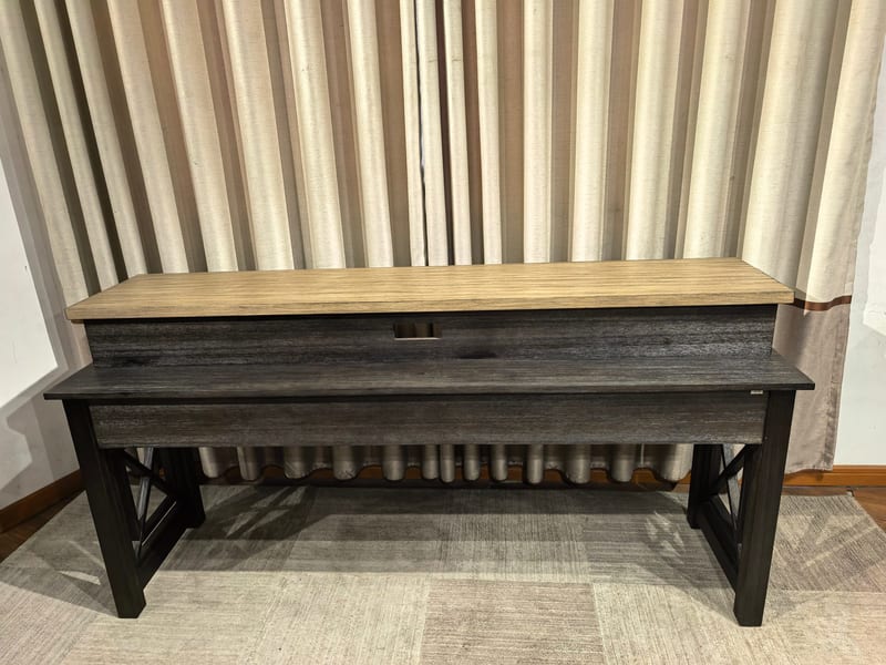 C-192 American White Oak Tall Desk & Console Table