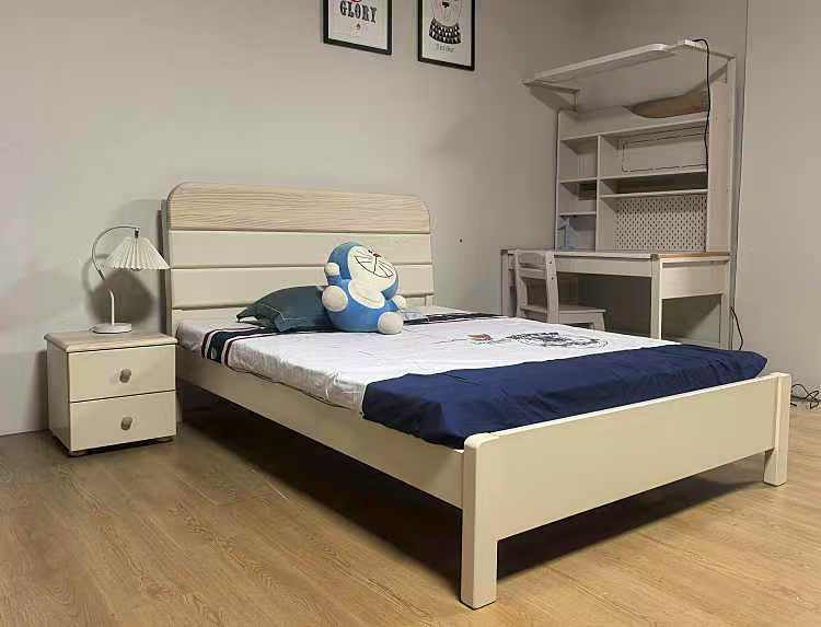 Freedom Castle Solid Wood Kids Bed, White Cherry