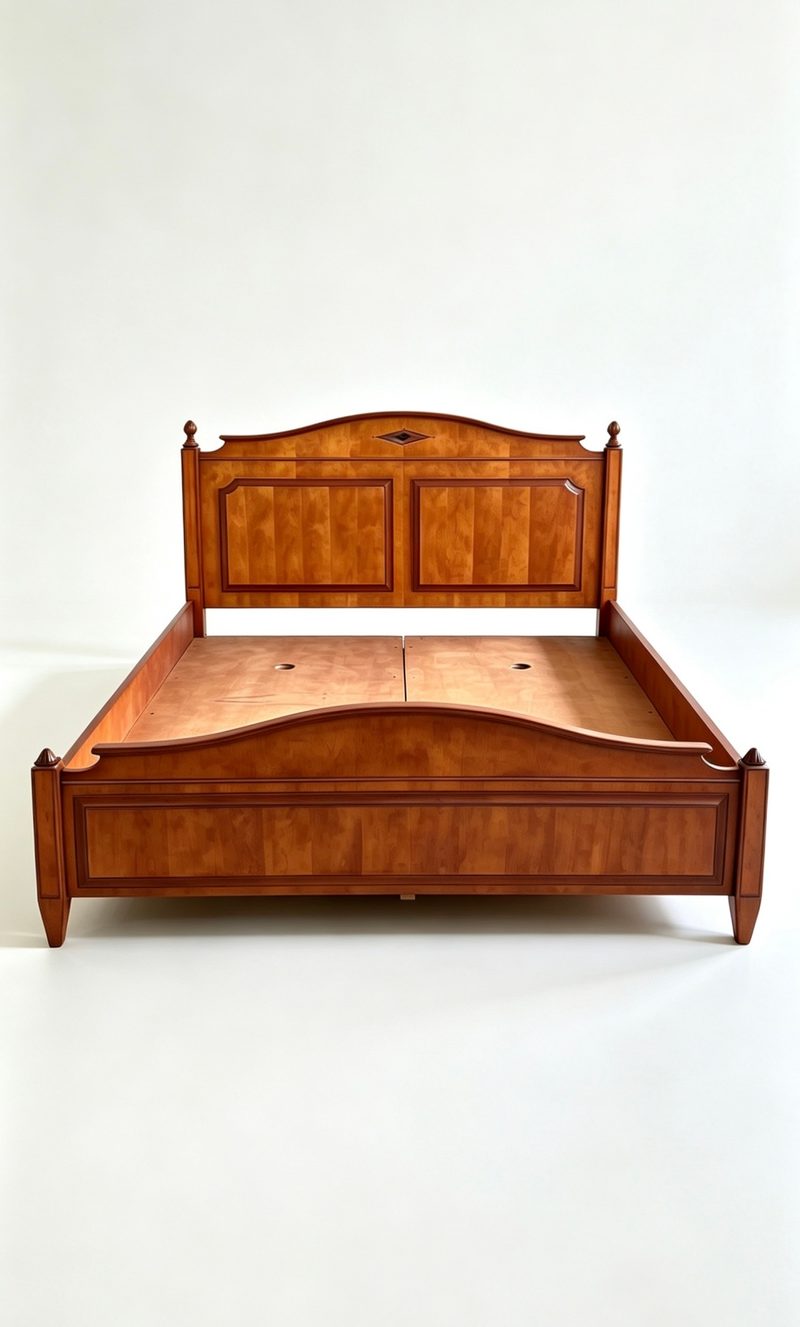 Melbourne Solid Birch Wood Bed, King