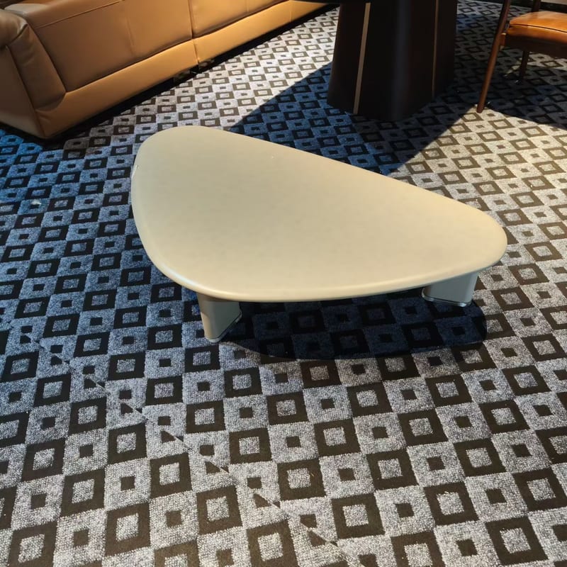 Irregular Triangle Coffee Table, Cream
