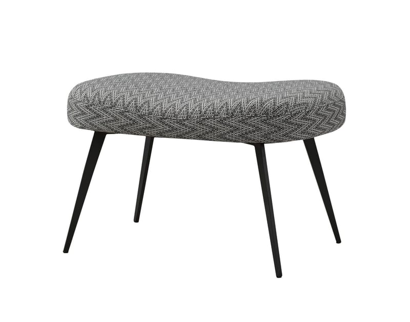 FRANKF FC-99106A Fabric Ottoman with Metal Frame