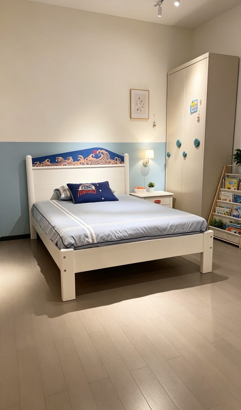 Qicai Rensheng Solid Wood Kids Bed Q20-WS1012