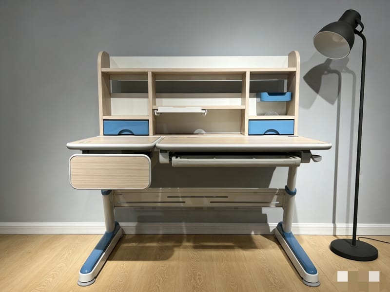 Qicai Rensheng Kids Study Desk with Hand-Crank Height Adjustment
