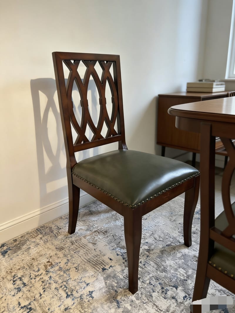mextra MCKB06 American Solid Wood Dining Chair, Dark Brown