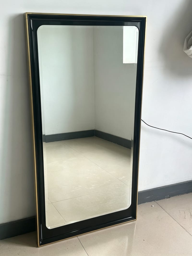A&X Armani Selina Brushed Stainless Steel Decorative Mirror