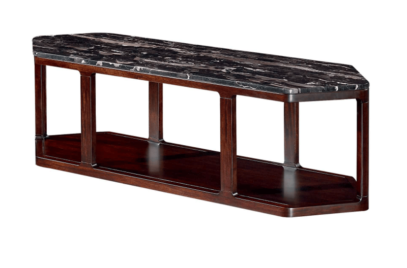 Bosen Platinum Marble-Top Long Coffee Table