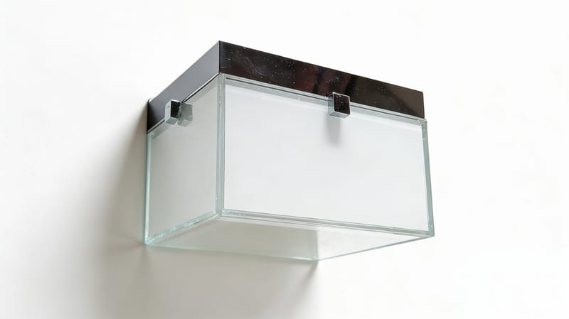 Parallel 8" LED Square Ceiling Light, Polished Chrome