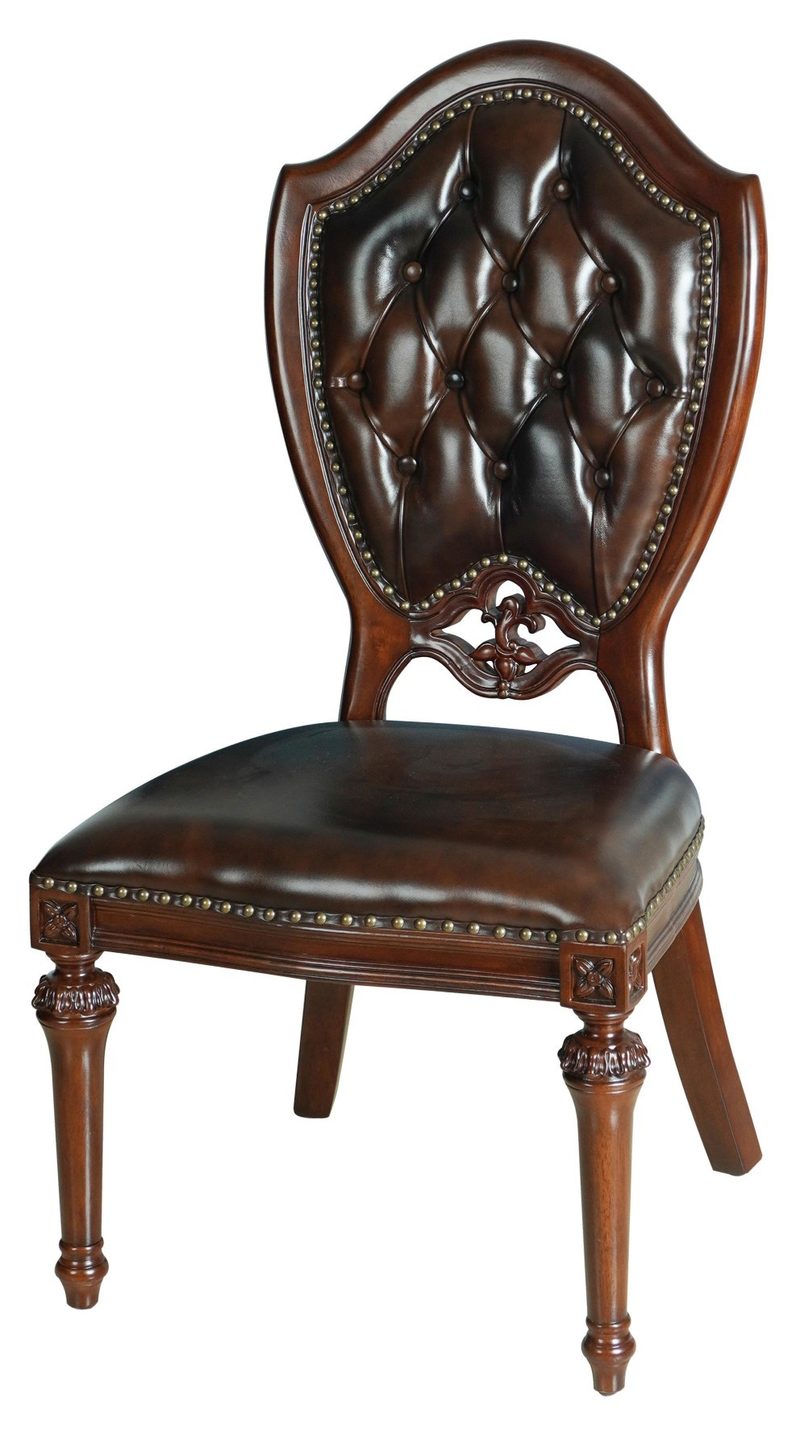 CY-908 American Mahogany & Leather Dining Chair