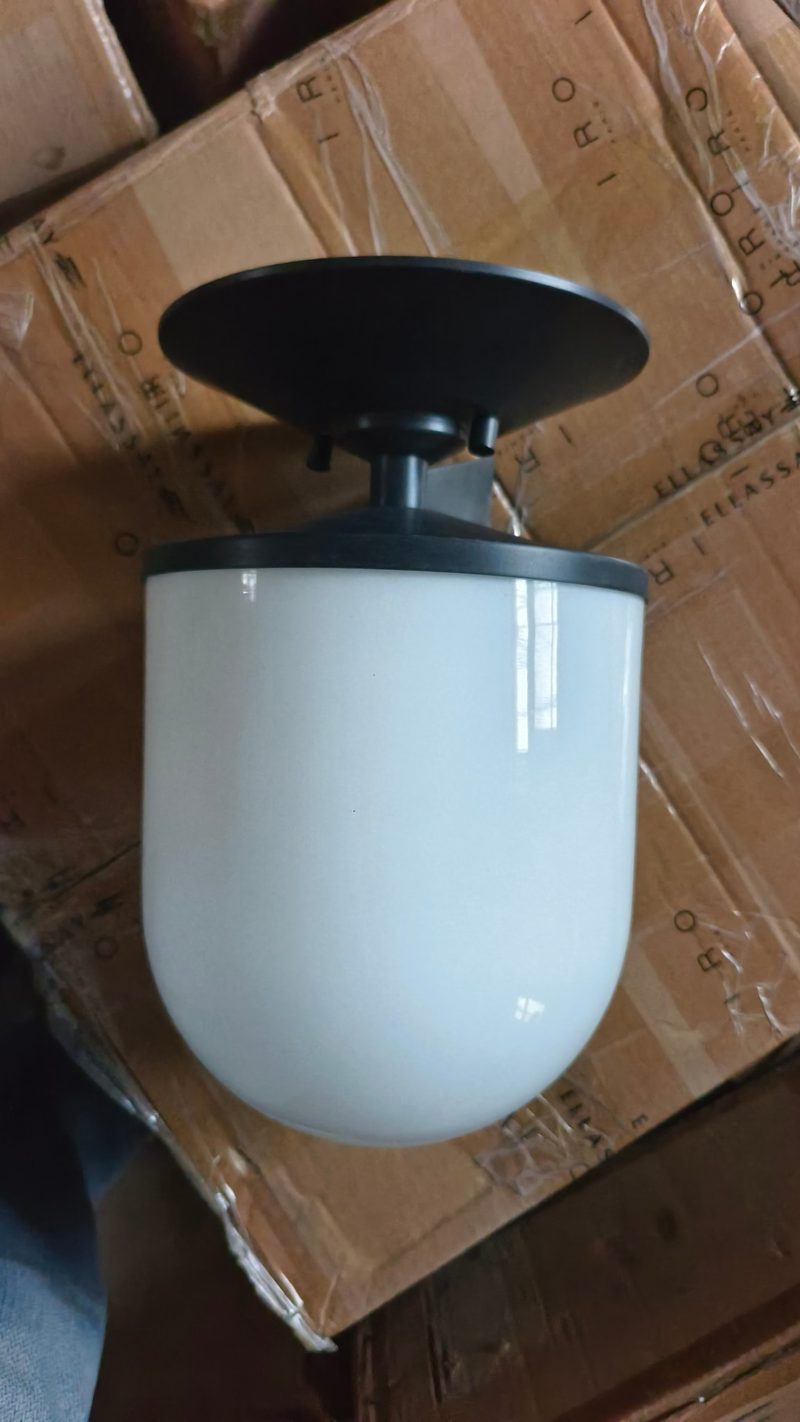 Minimalist Black & White Iron Wall Sconce