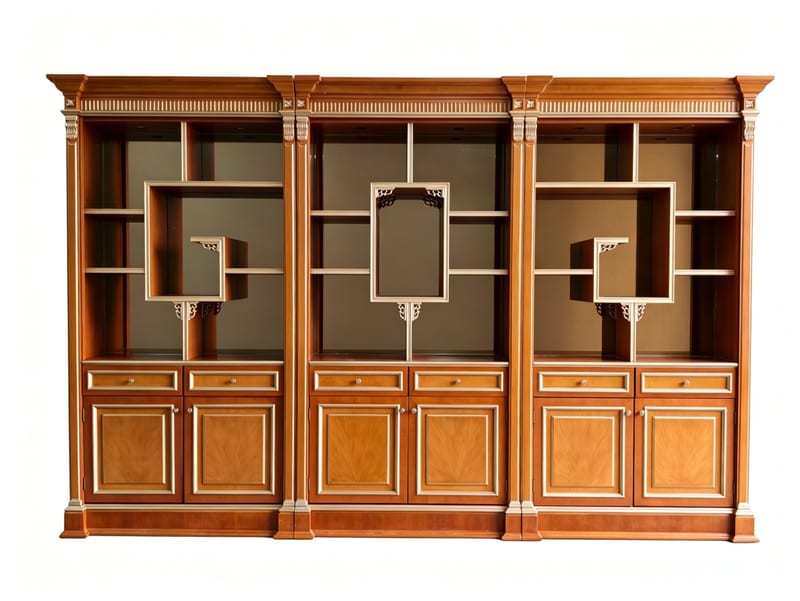 LIFEDBO M-FJ-3020 Six-Door Solid Wood Display Cabinet