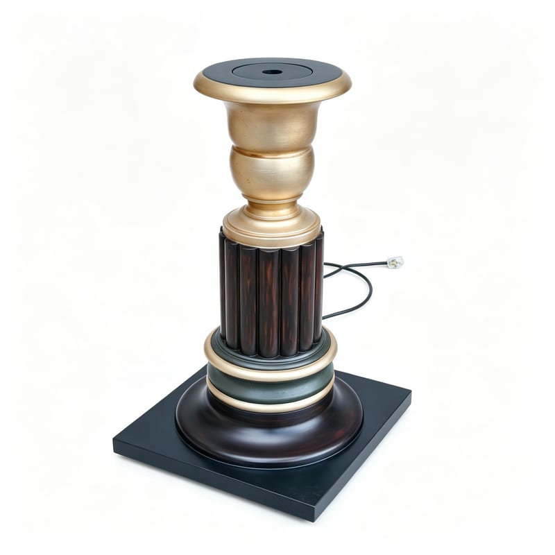 LIFEDBO MFV-3005 French Solid Wood Carved Lamp Base