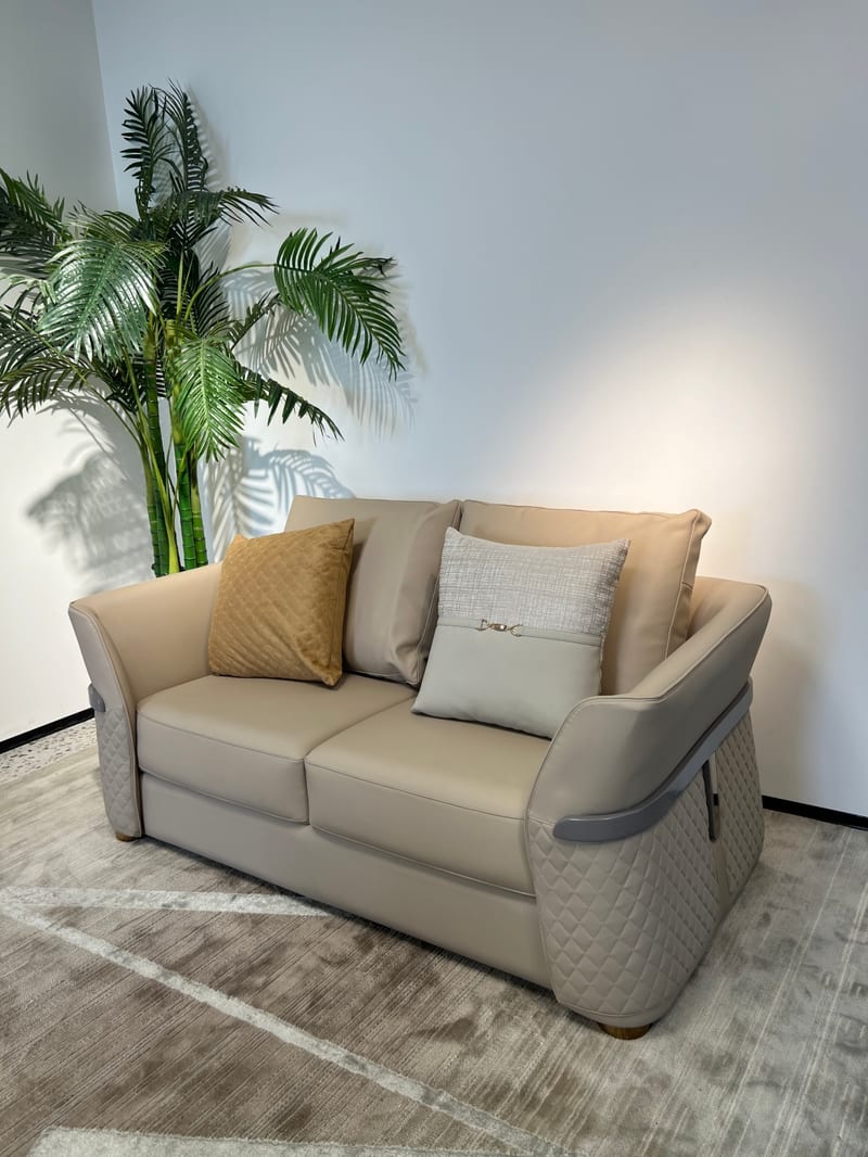 Renhao Yijun SF-88204B Leather Two-Seat Sofa