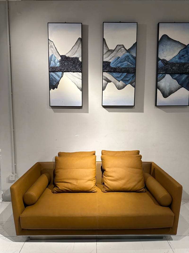 Beson Jizhi Beini Two-Seat Aniline Leather Sofa