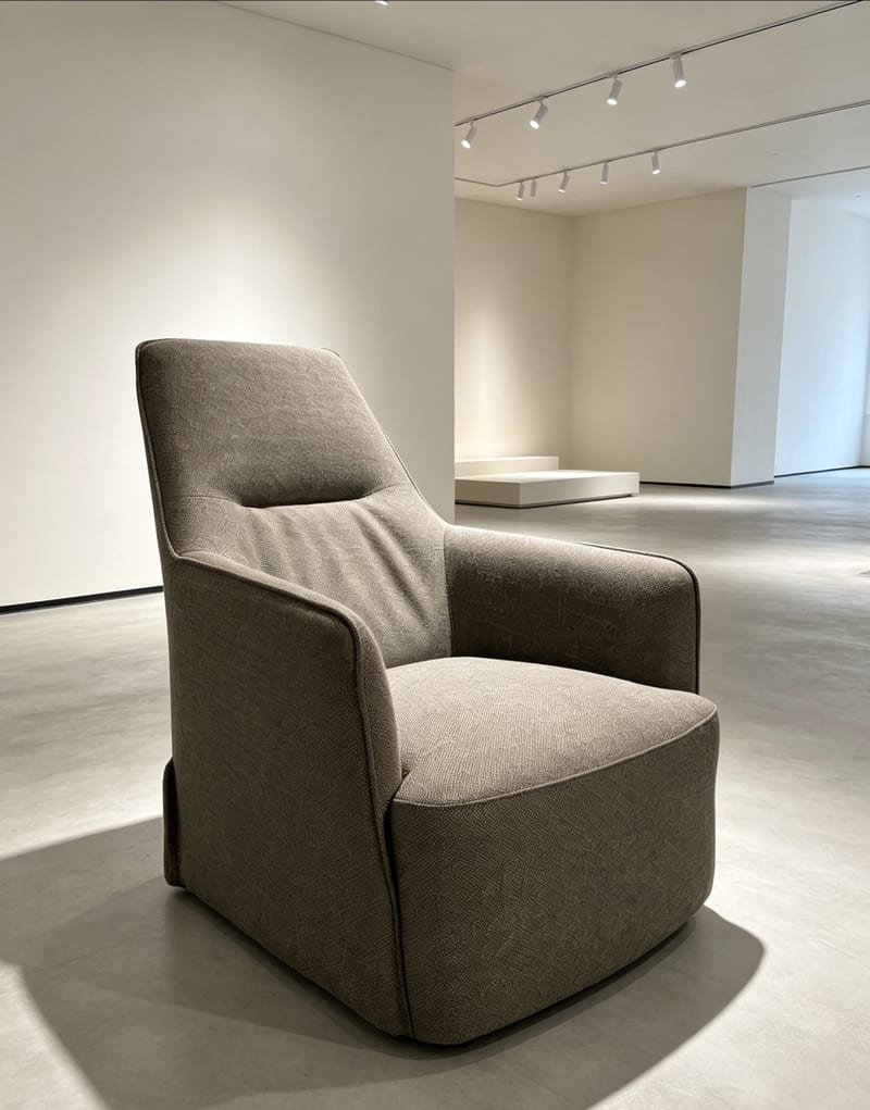 Deshang FC-115A Linen Fabric Reclining Swivel Chair