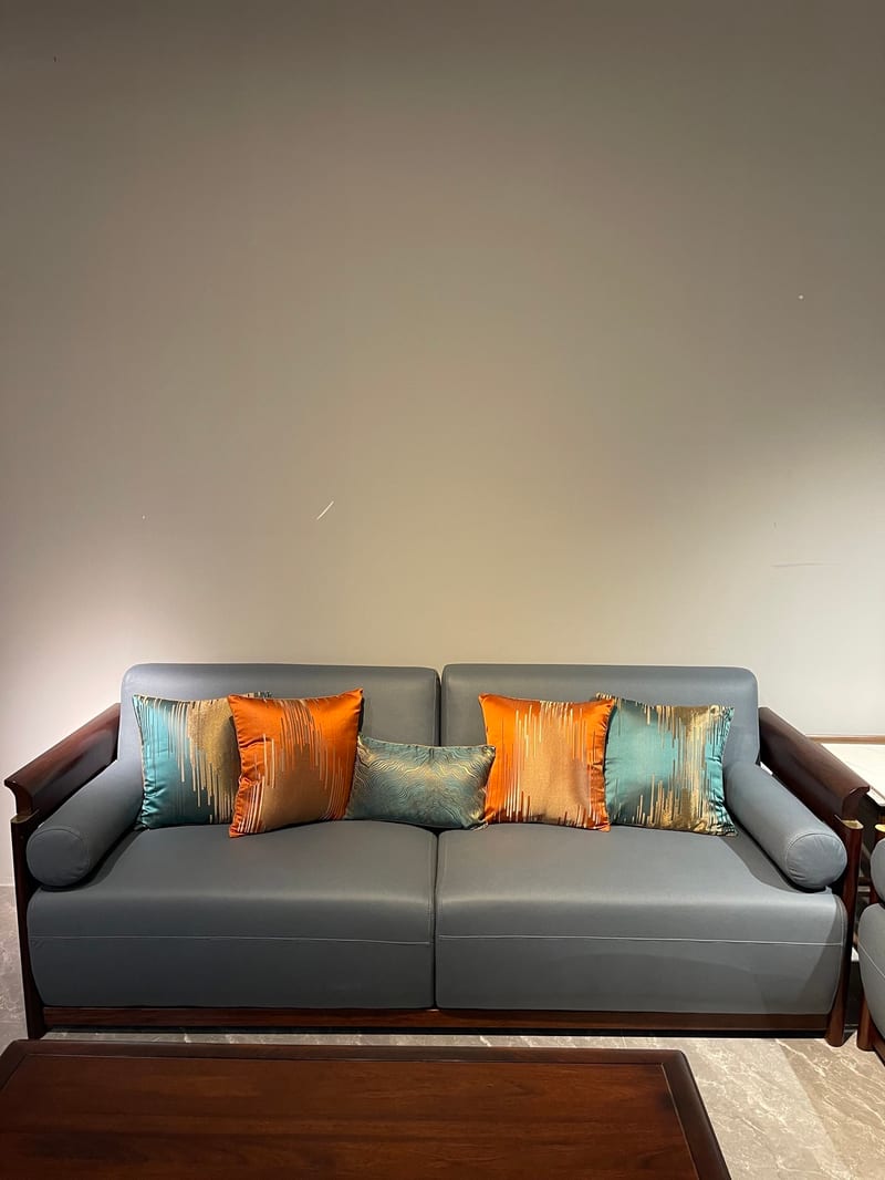 Muzhen A01 New Chinese Modular Sofa Solid Wujin Wood Frame