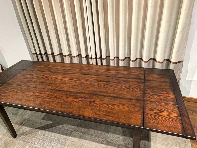 CZ-125 American White Oak Dining Table with 2 Leaves