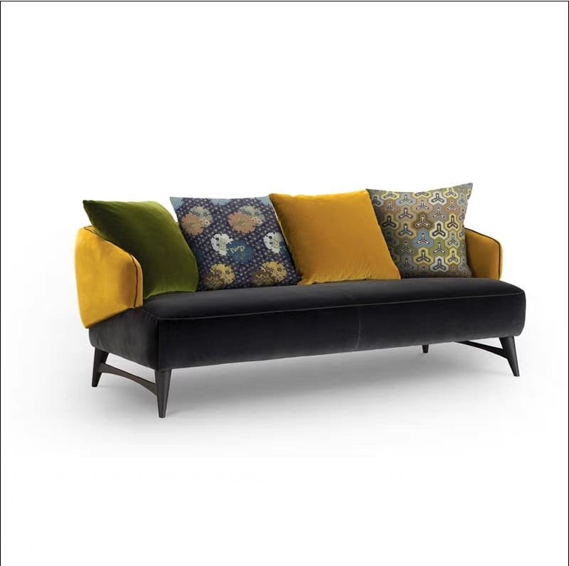 Yijian Modular Fabric Sofa with Ash Base and Down Fill