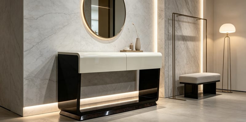 A&X Selina Glam Entryway Console Table