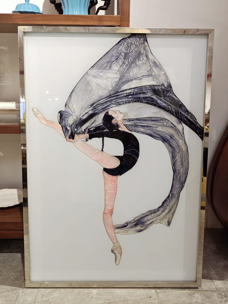 Italian Origin Cloisonné Enamel Wall Art "Dance in Flow"