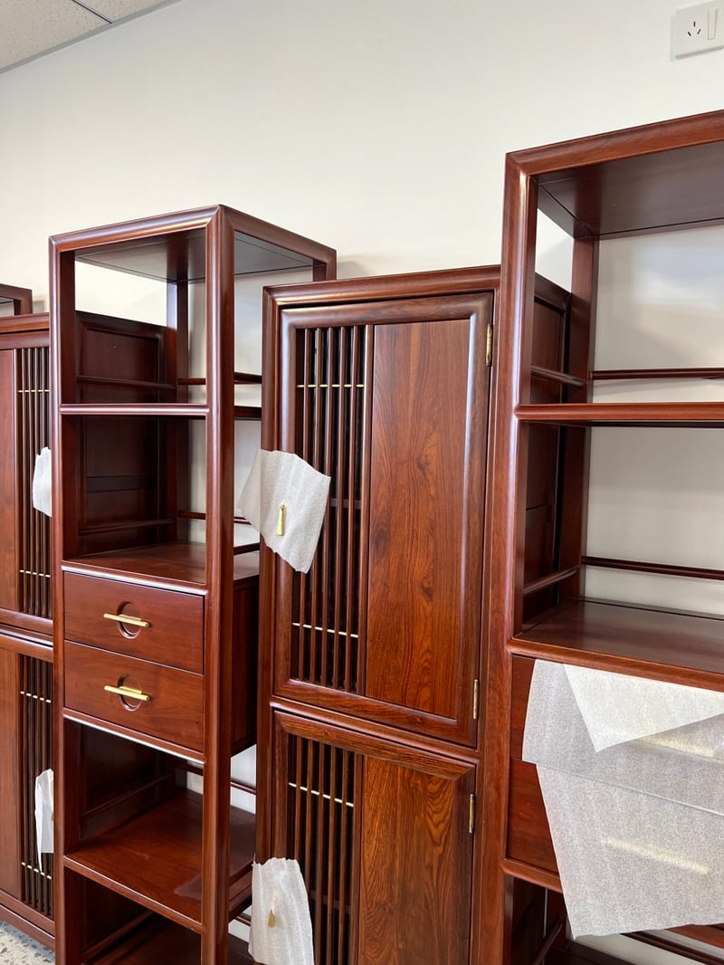 China Concept Mahogany Single-Door Bookcase 935H5AB
