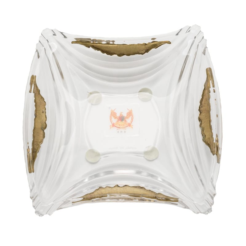 Copper & Ceramic Square Nut Dish with Czech Crystal