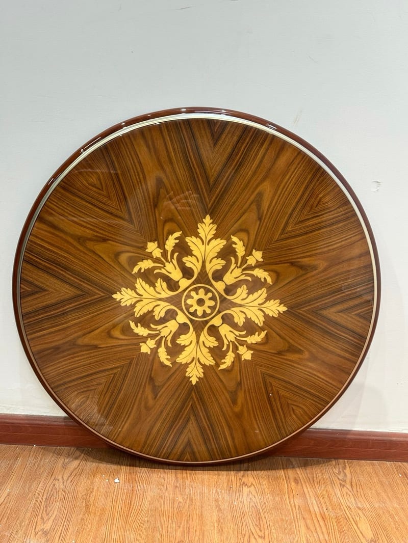 Romandica 323-1 Beech Shell Marquetry Round Lazy Susan