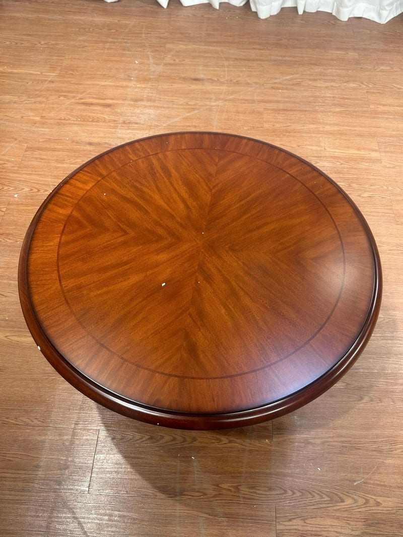 Romandika 823-1 Round Beech Wood Dining Table Lazy Susan