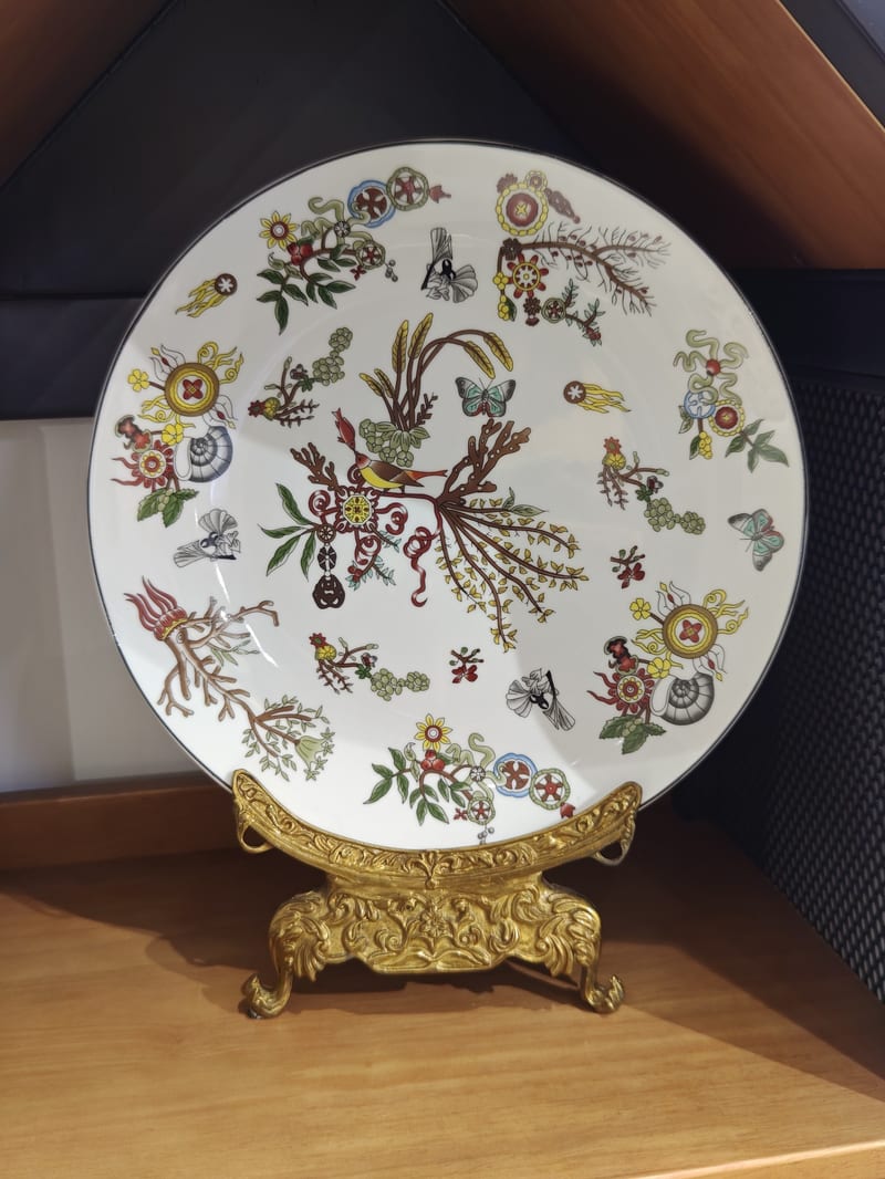 Imported Copper-Wrapped Ceramic Decorative Plate
