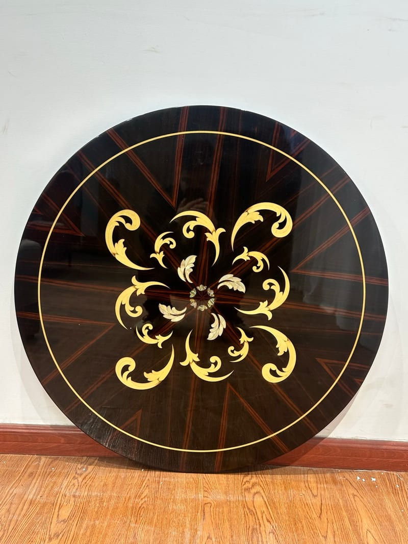 Luomandika 1705-1 Beech Shell-Inlay Dining Lazy Susan