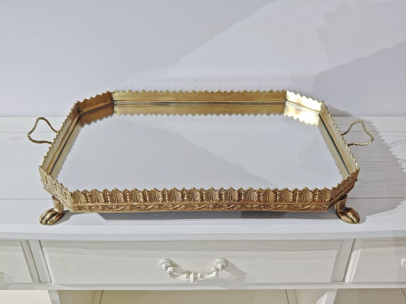 Phoenix Meiju French Retro Mirror Tray in Gold