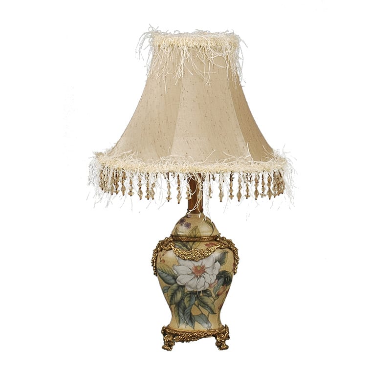 Vintage Copper-Wrapped Ceramic Mini Table Lamp