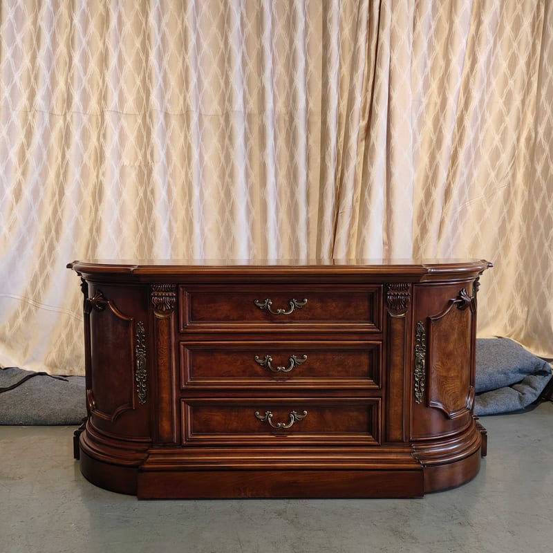 Zhaosen American Solid Wood Media Console in Dark Brown