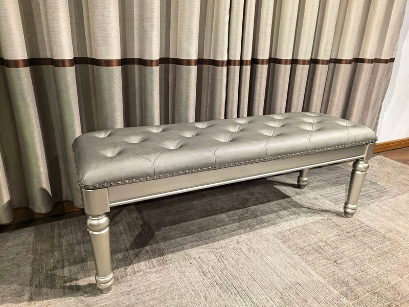 8808-380 Birch Storage Bench with Microfiber Upholstery