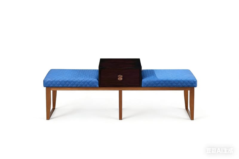 Ck Furniture 805 Upholstered Blue Bed Bench