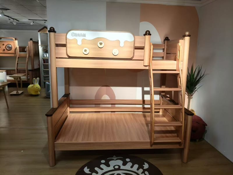 Guangdong Premium Brand North American Yellow Poplar Solid Wood Bunk Bed