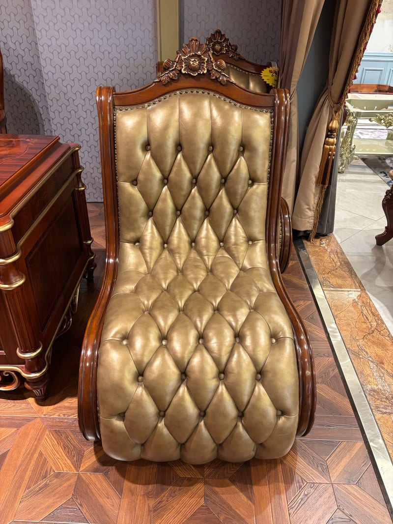 Baojule P001 Vintage Tufted Leather Recliner