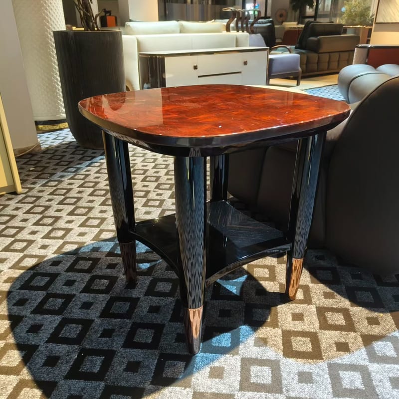 Aiboniter American Square Side Table, Black Piano Lacquer