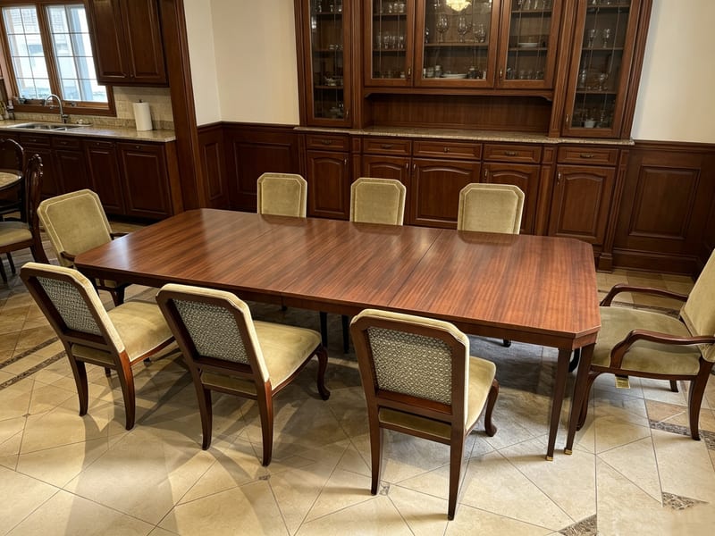 Home Group Mahogany Extendable Dining Set, 9-Piece