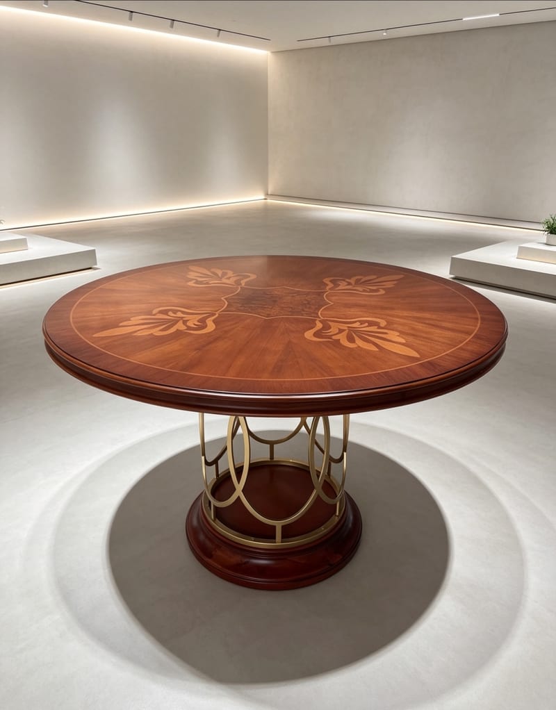 Mextra MCKA02-B Round Dining Table