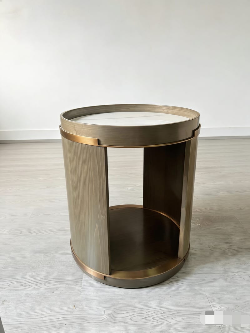 Mextra YHB07 Round Side Table with Marble Top