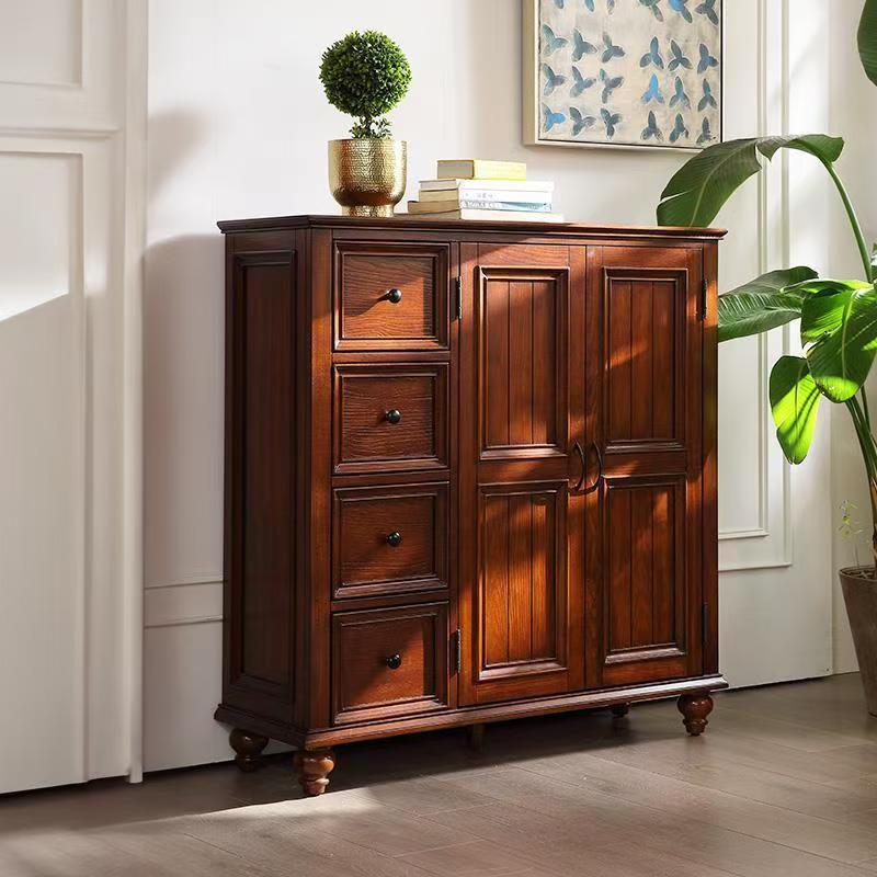 American Walnut Solid Wood Sideboard with 2 Doors & 1 Drawer